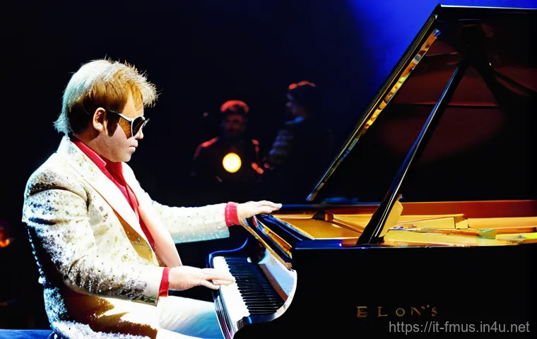 엘튼 존 데뷔 연도 - **Prompt 2: The Genesis of a Songwriting Duo (1967)**
    "A vintage-style photograph depicting a pi...